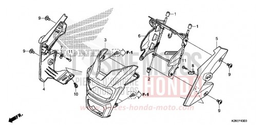 COUVERCLE PHARE MSX125AH de 2017